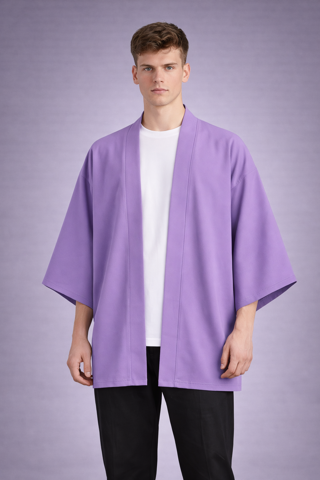 Veste Kimono Satin Homme