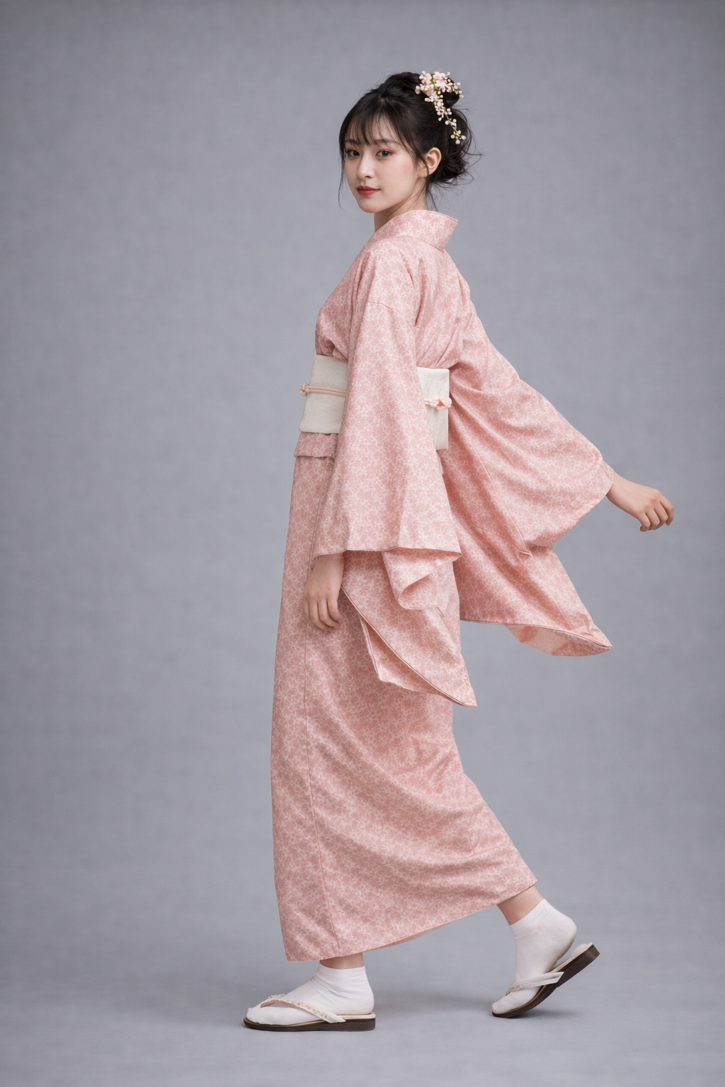 Kimono Japonais Femme Rose