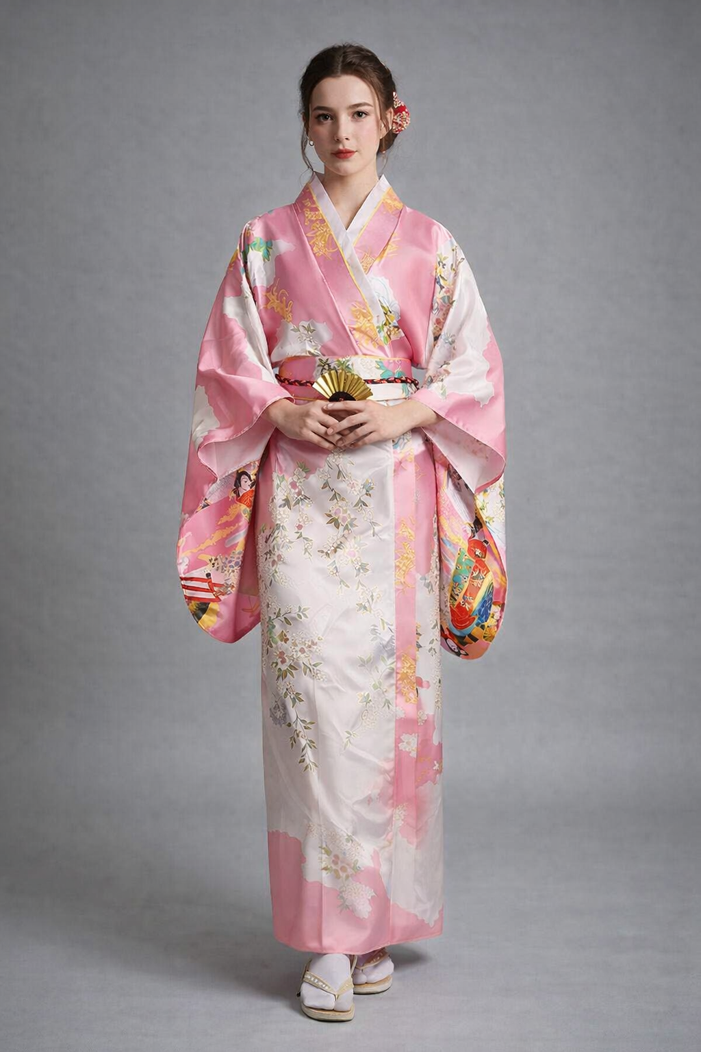 Robe Kimono Femme Rose