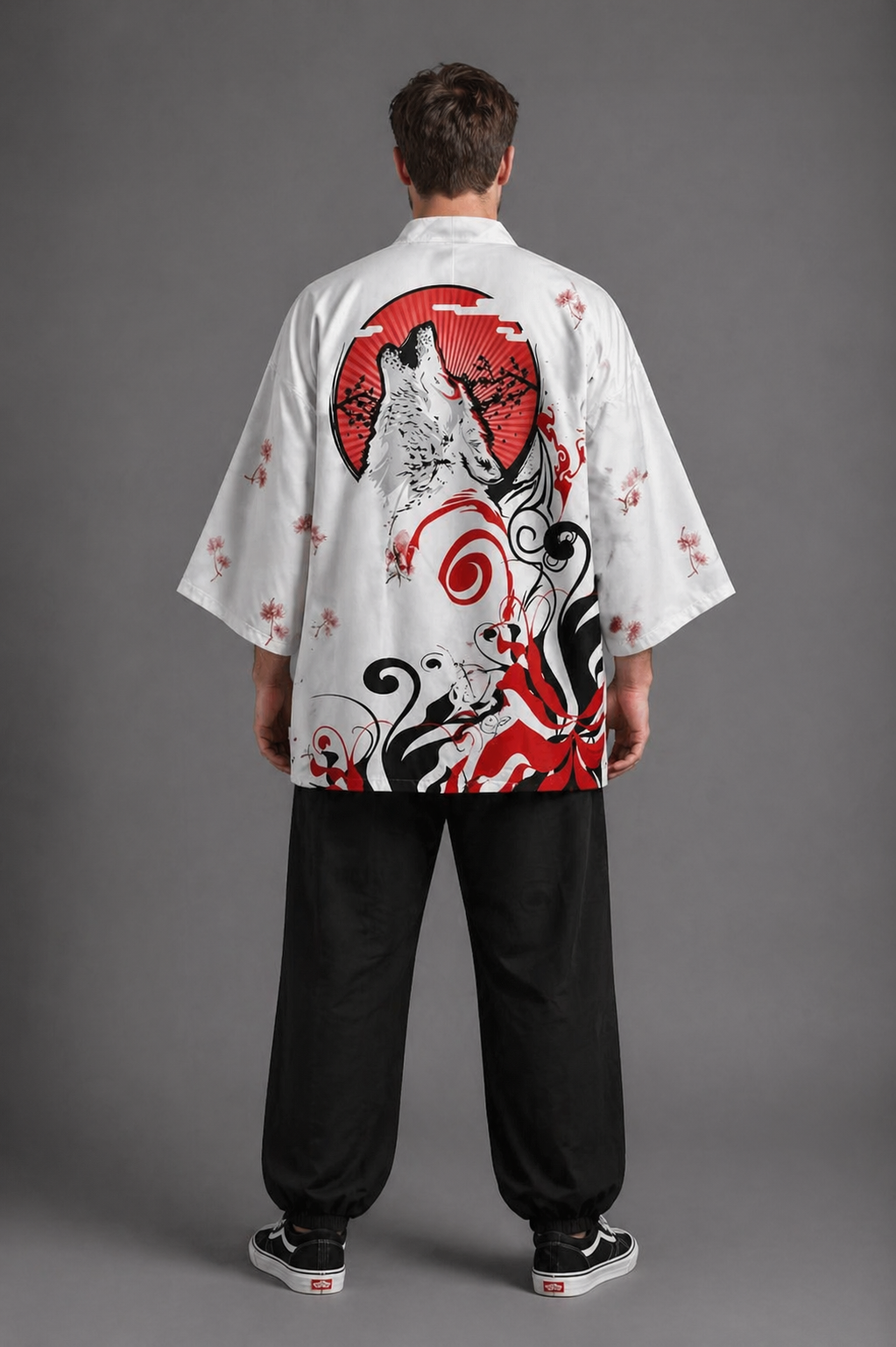 Veste Kimono Relax Homme Loup Hurlant