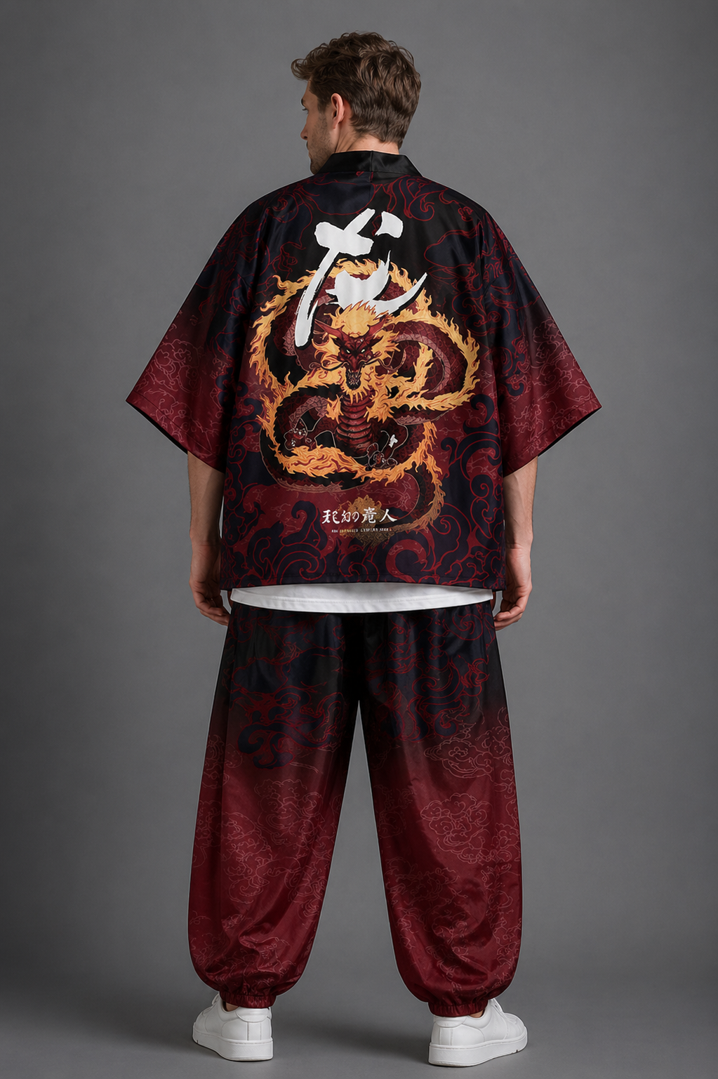 Ensemble Kimono et Pantalon Homme Pourpre Dragon