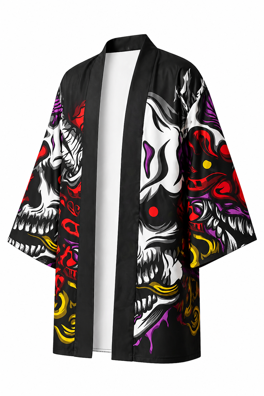 Kimono Long Homme Satin Crane