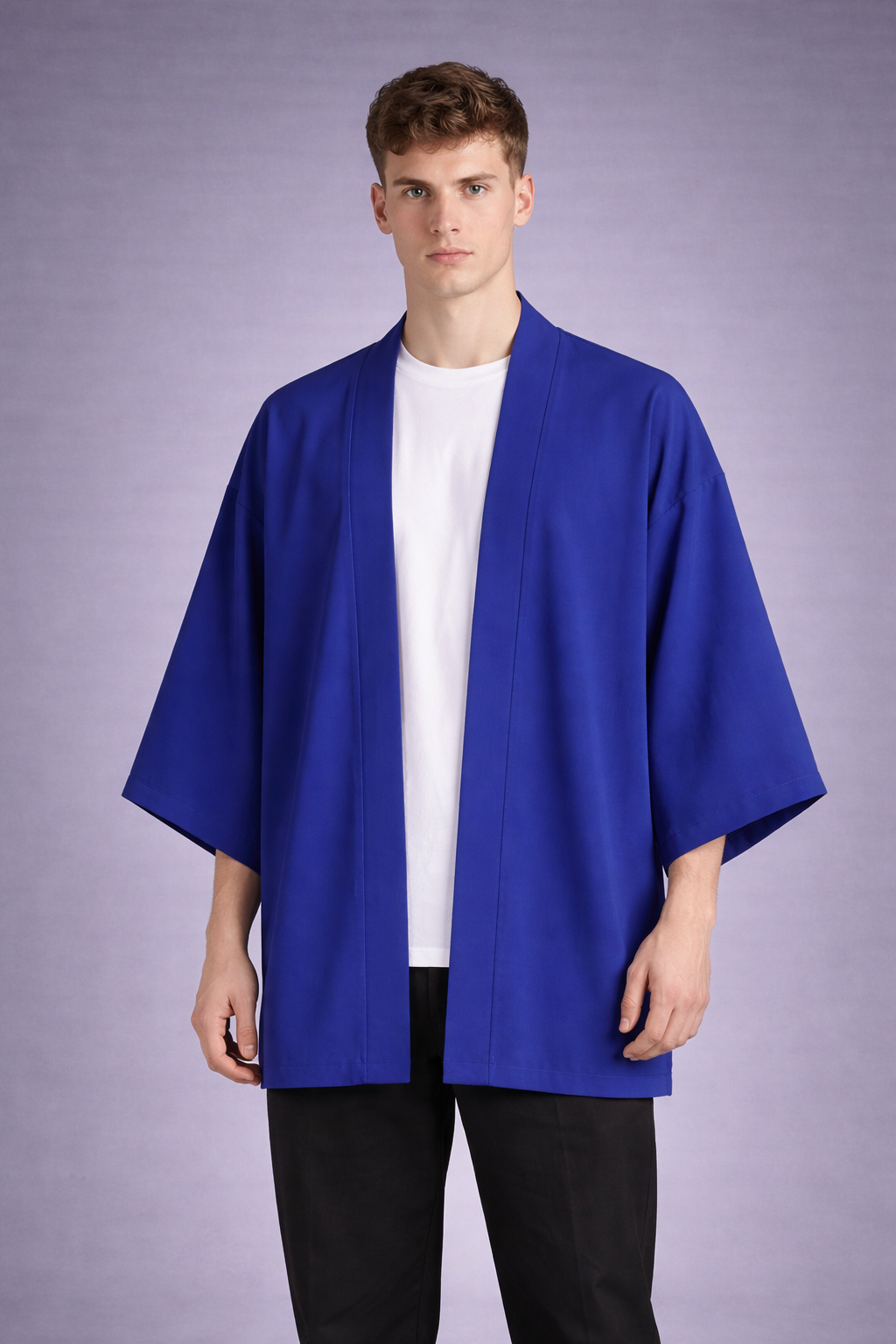 Veste Kimono Satin Homme