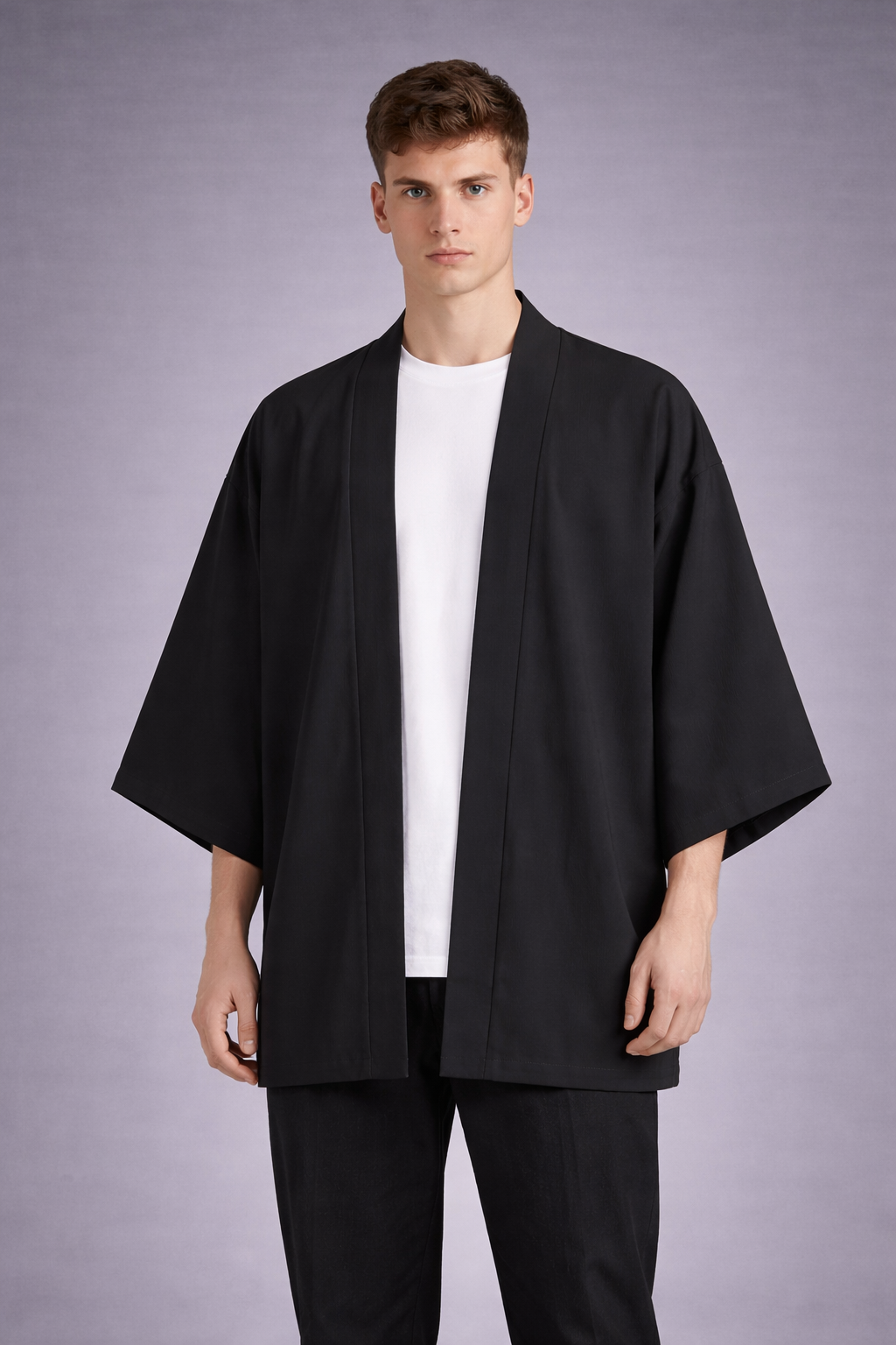 Veste Kimono Satin Homme