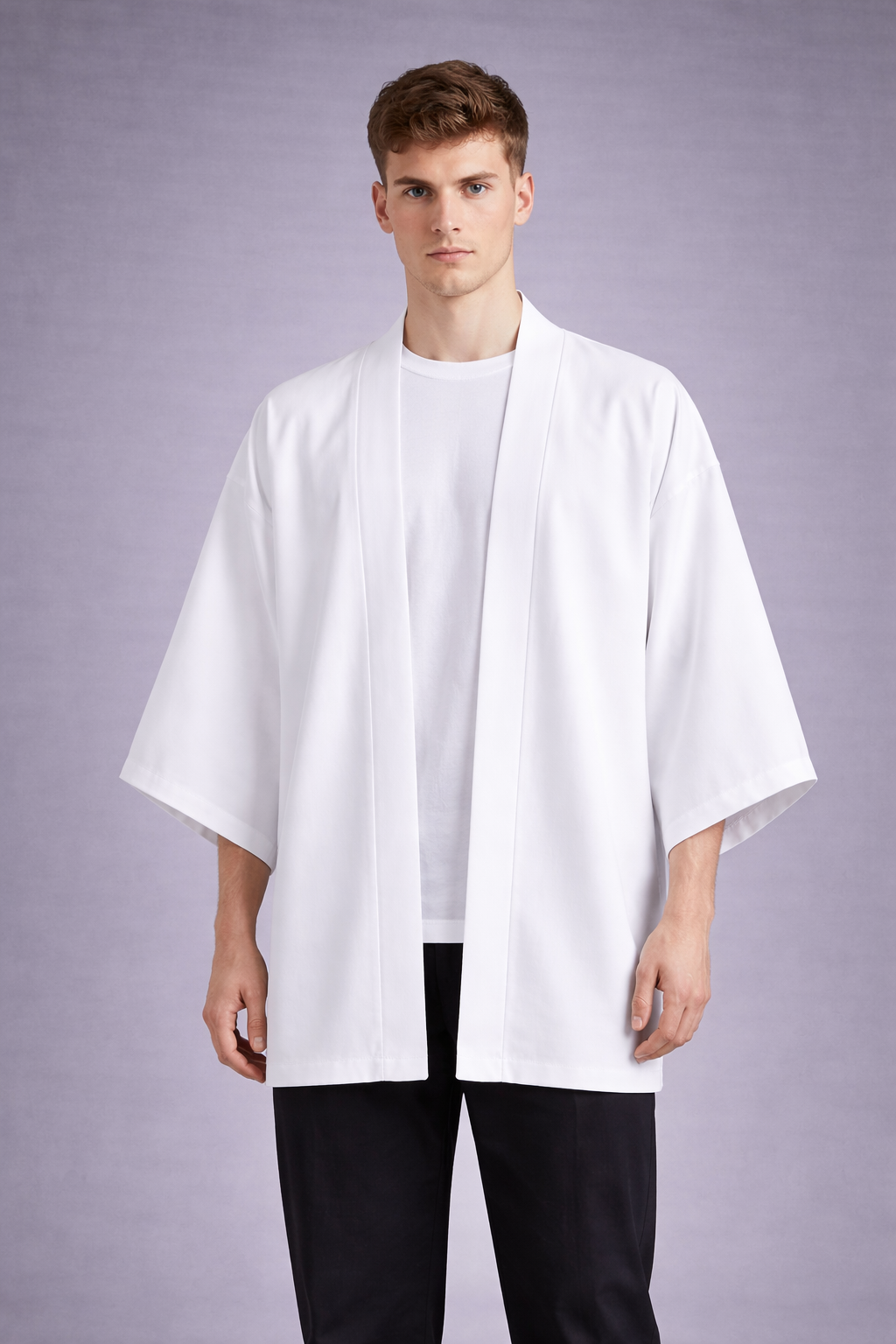 Veste Kimono Satin Homme