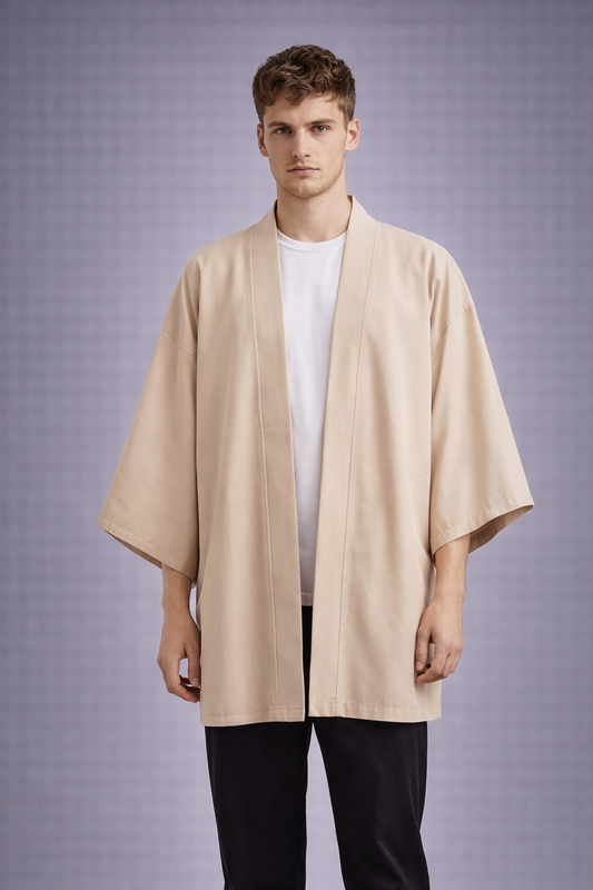 Veste Kimono Satin Homme