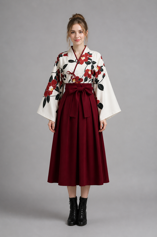 Haut de Kimono à Fleurs Femme