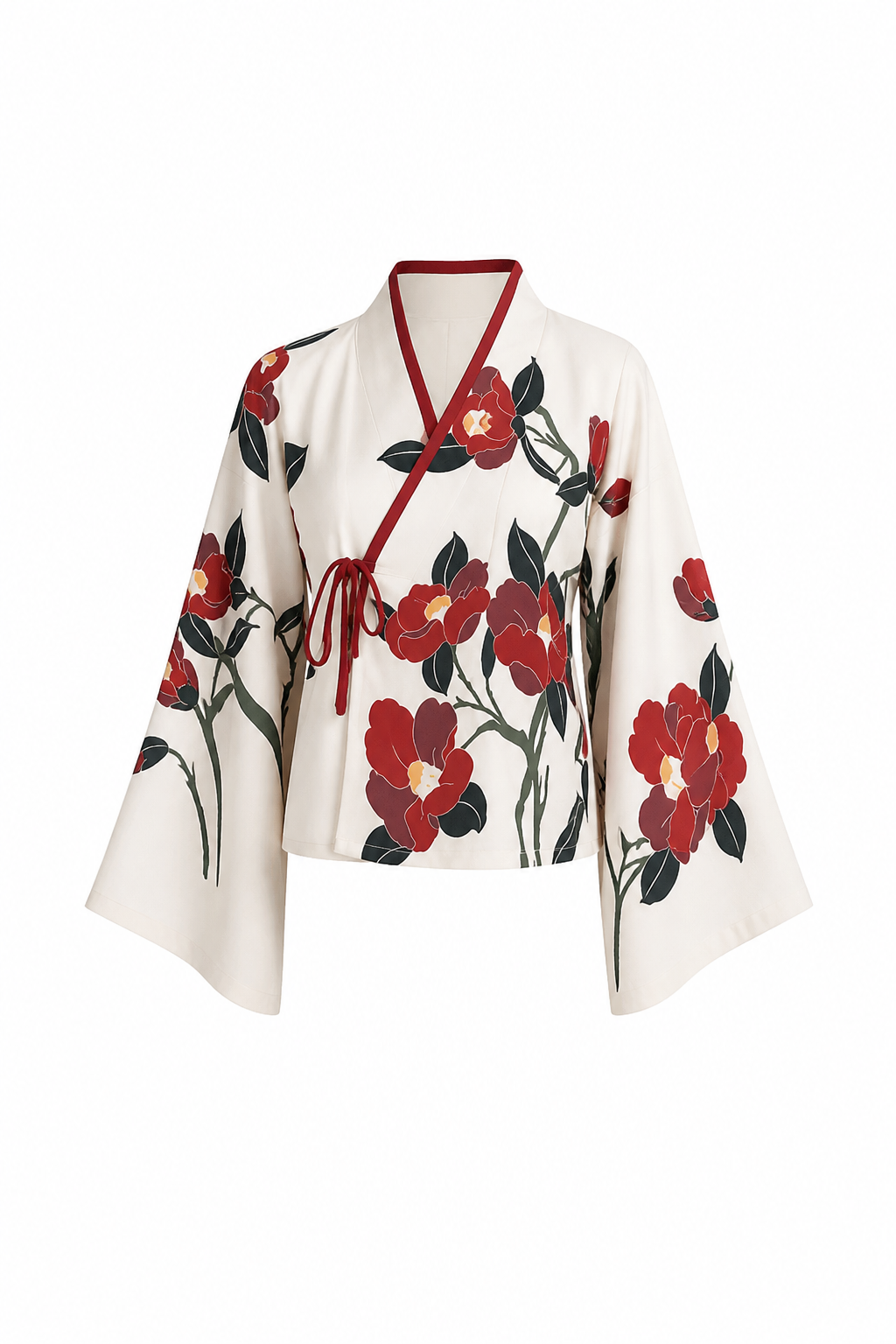 Ensemble Kimono Femme Jupe Courte Rouge