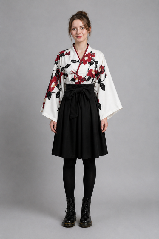 Kimono Jupe Courte Noire