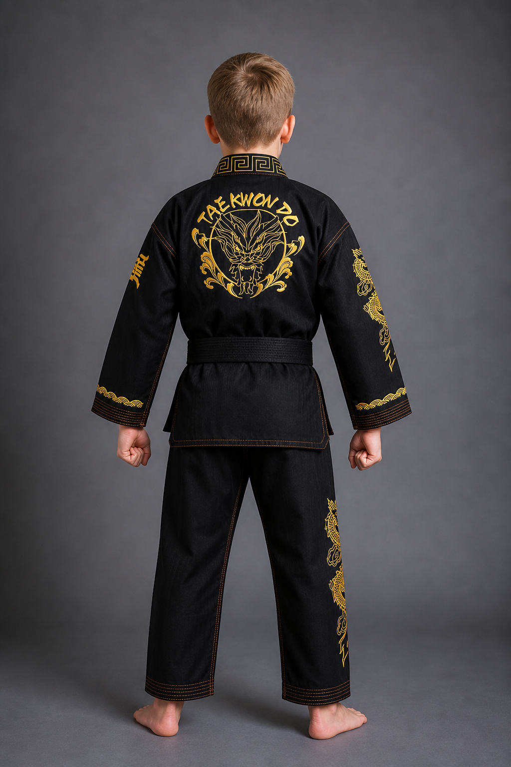 Kimono Taekwondo Enfant Noir