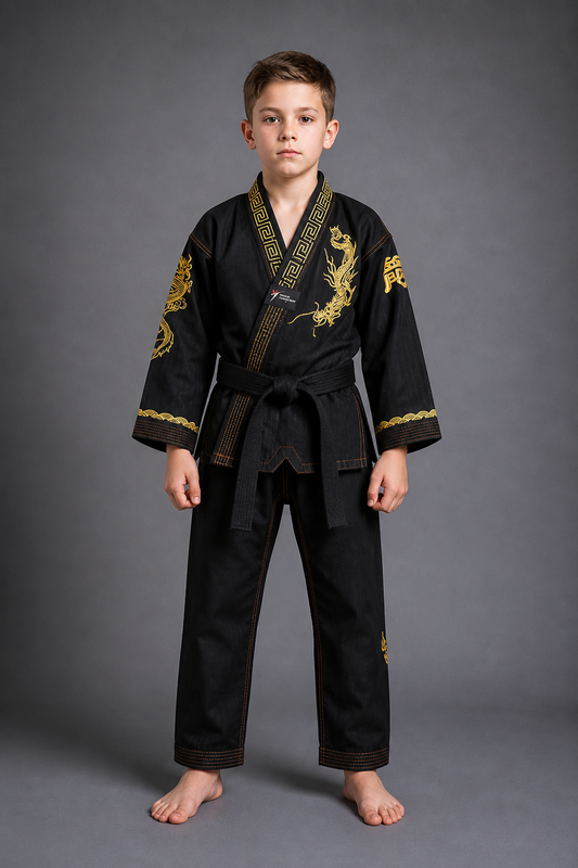 Kimono Taekwondo Enfant Noir
