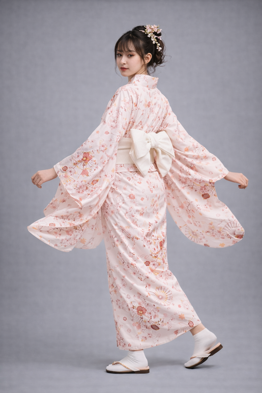 Kimono Japonais Femme Rose sakura