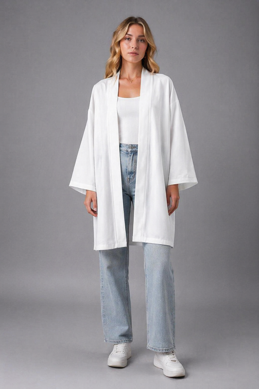 Veste Kimono Satin Mixte