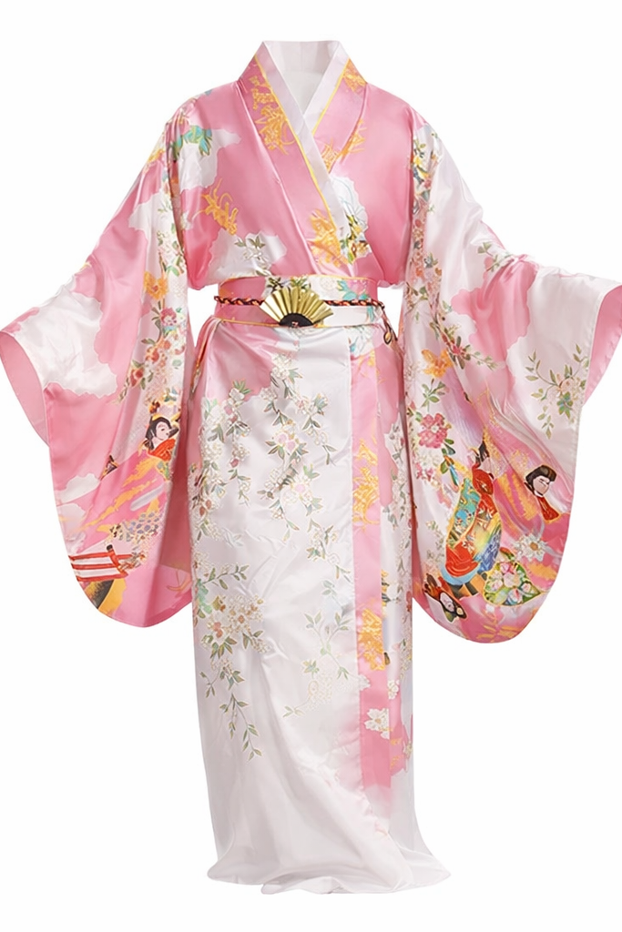 Robe Kimono Femme Rose