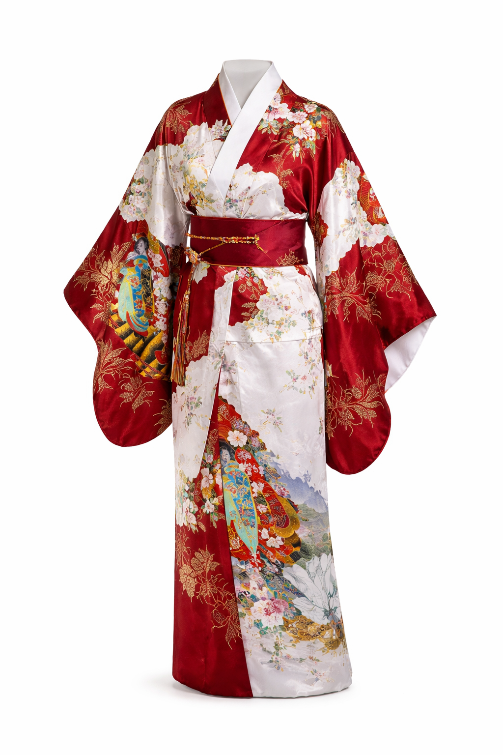 Robe Kimono Femme Rouge