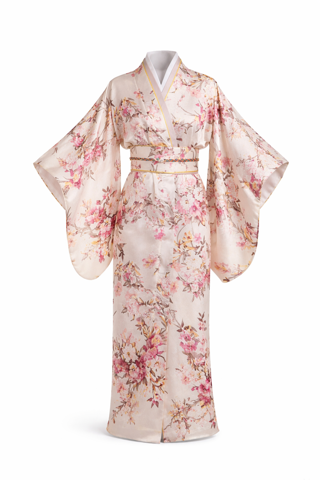Robe Kimono Rose Fleurie
