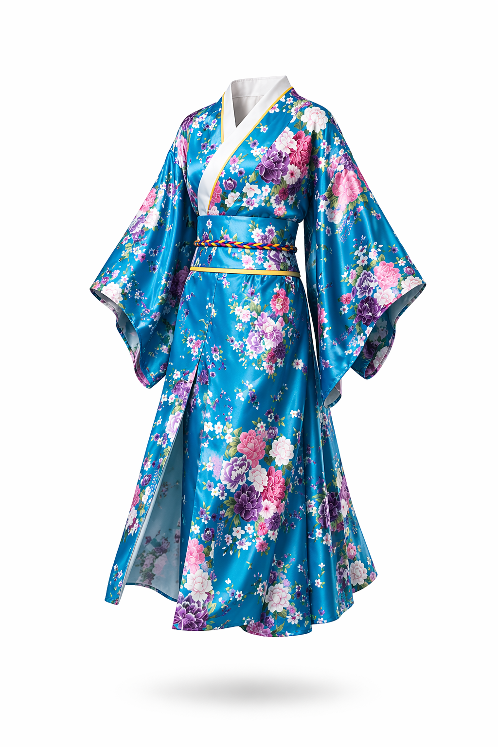 Kimono Japonais Fille Turquoise