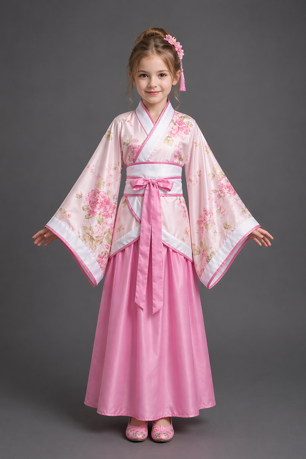 Kimono Japonais Traditionnel Fille