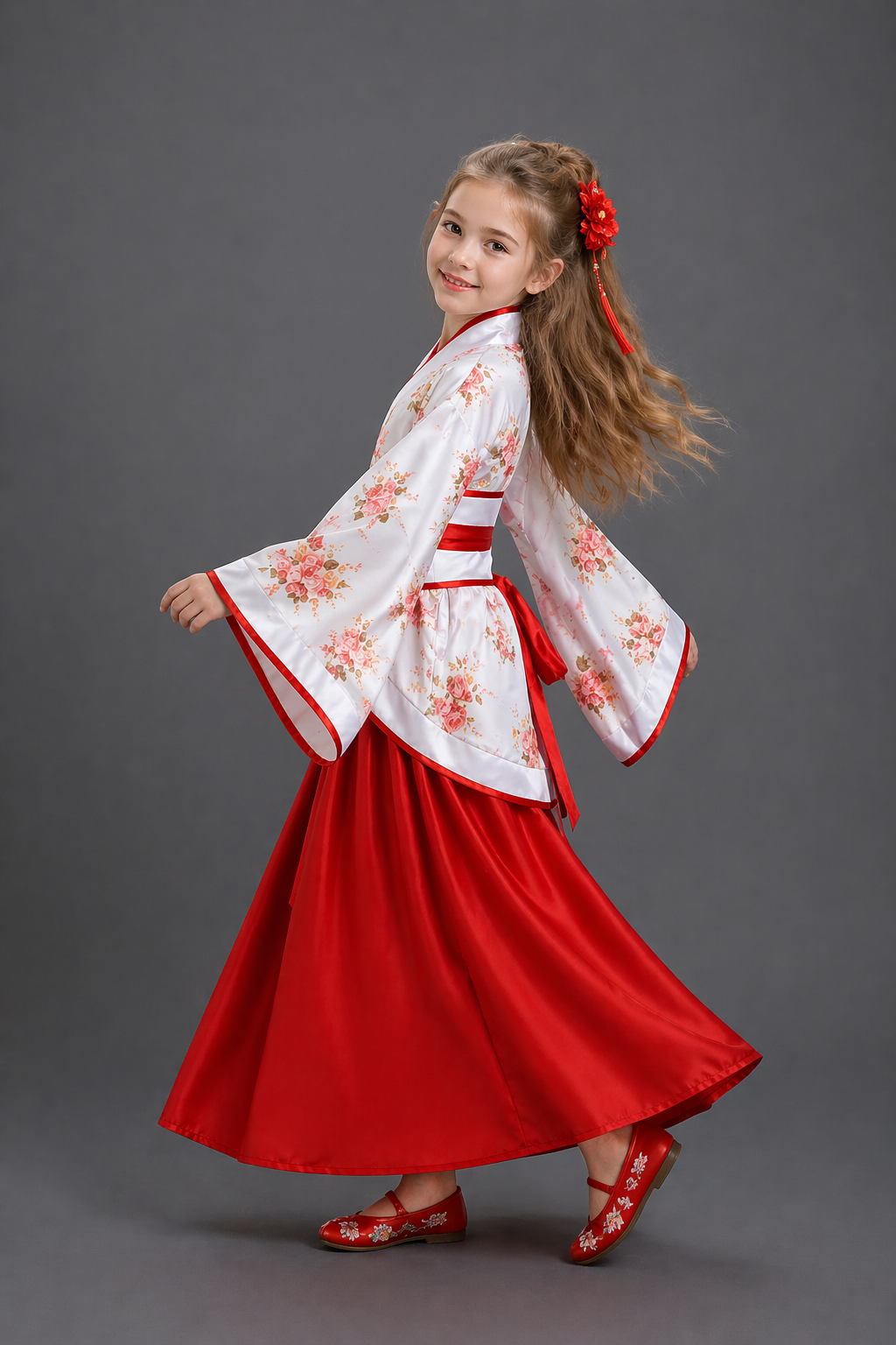 Kimono Japonais Traditionnel Fille