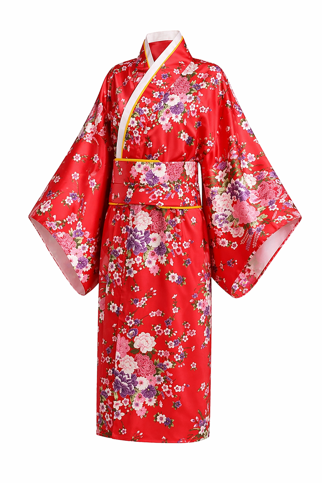 Kimono Japonais Fille Satin Traditionnel