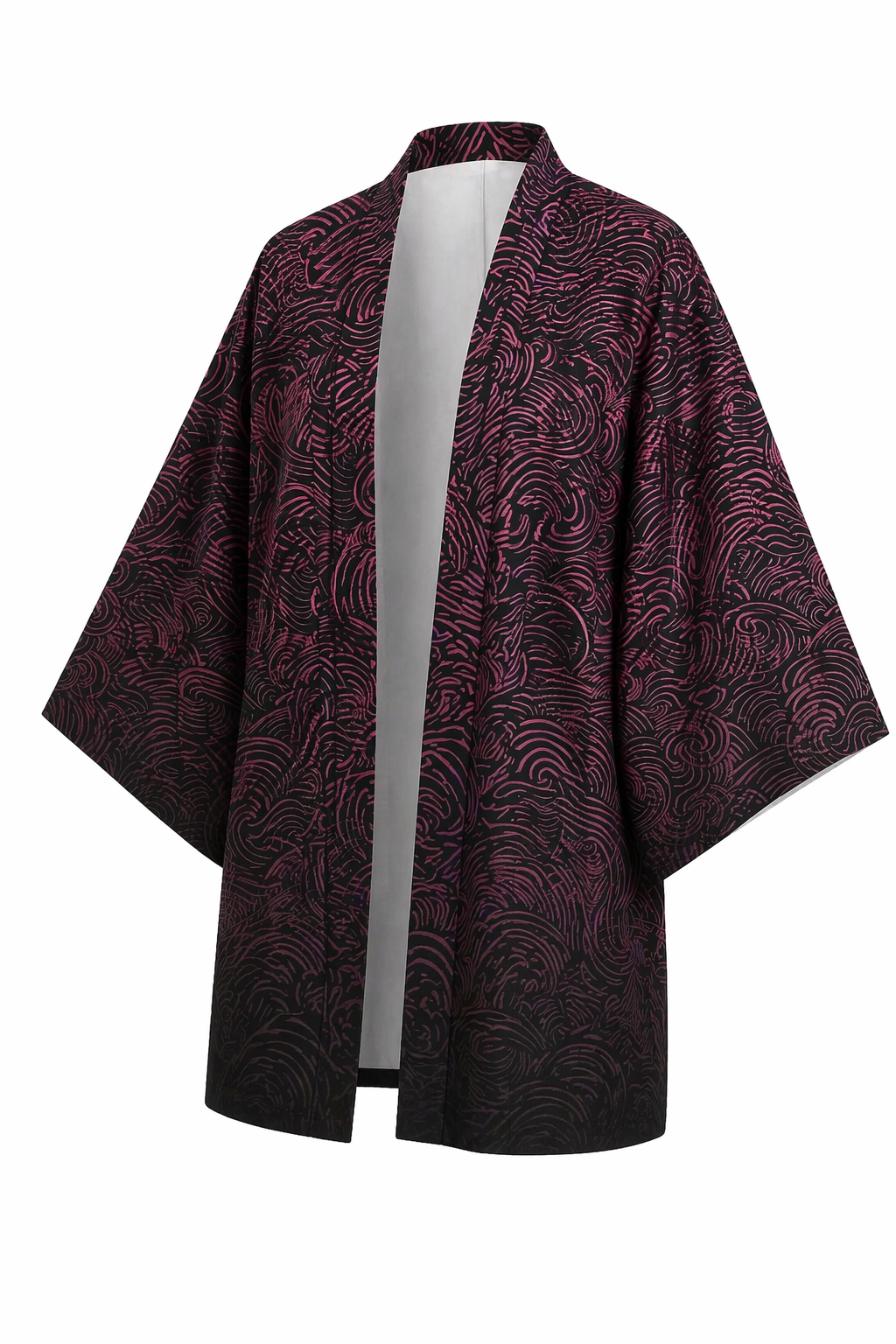 Veste Kimono Homme Noir Vague