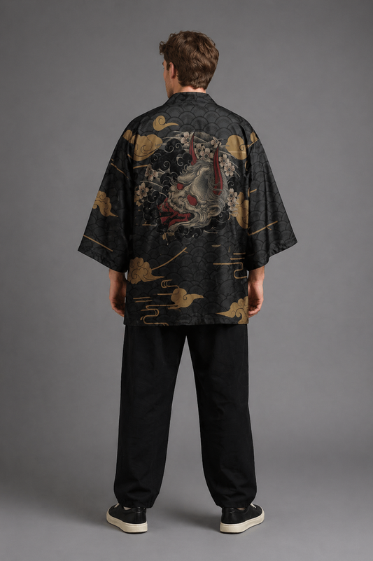 Veste Kimono Relax Homme Masque