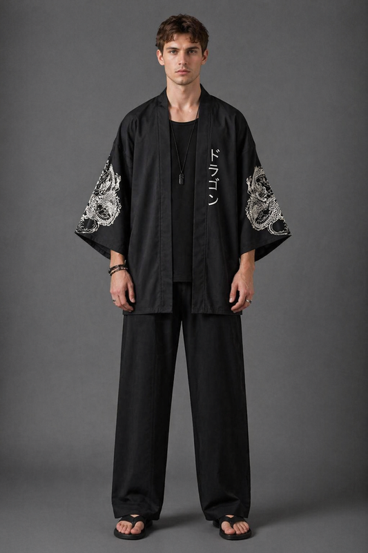 Veste Kimono Relax Homme Dragon