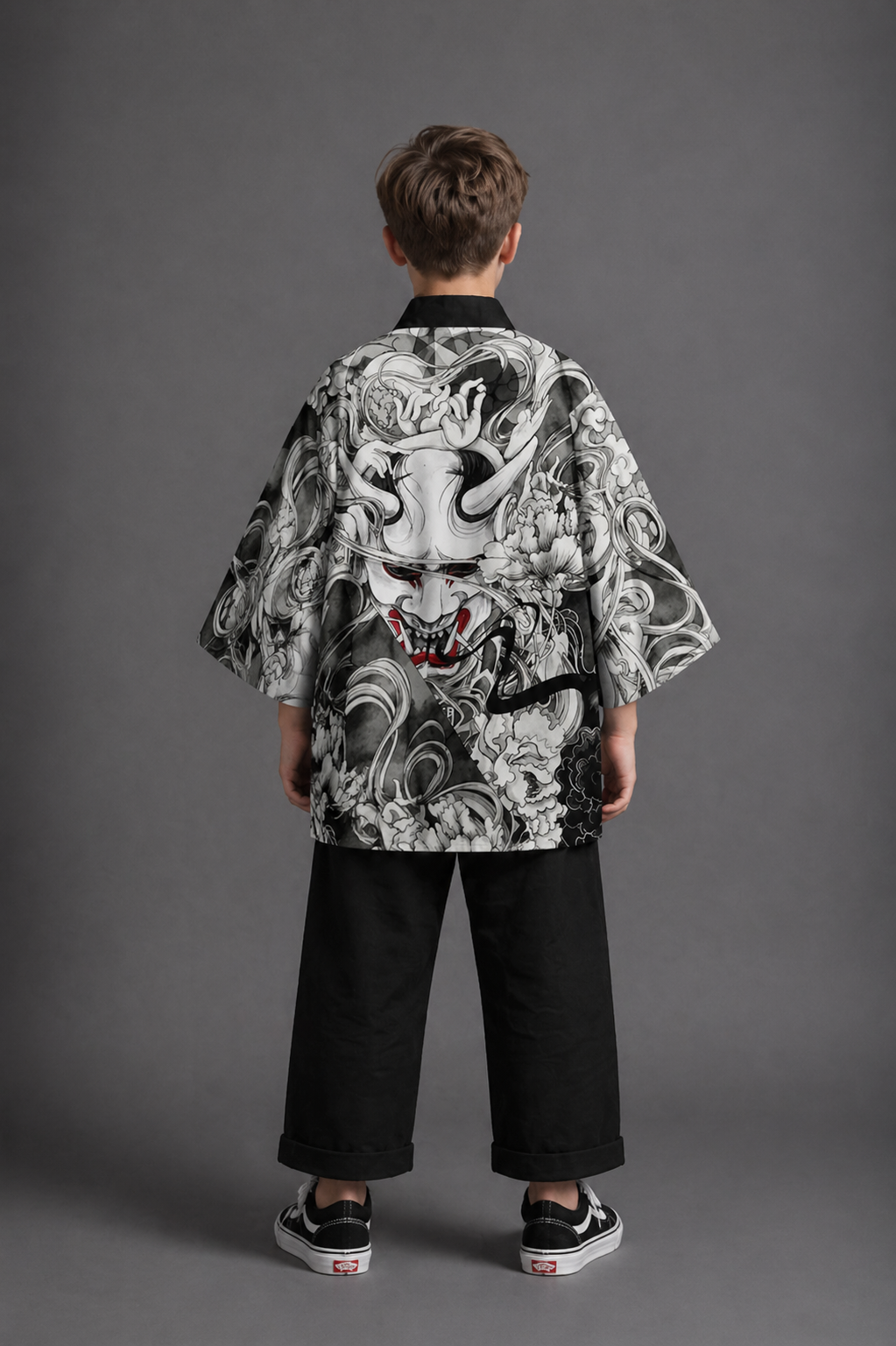 Veste Kimono Relax Garçon Oni Blanc