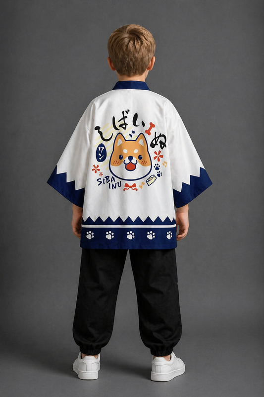 Veste Kimono Relax Garçon Akita Inu