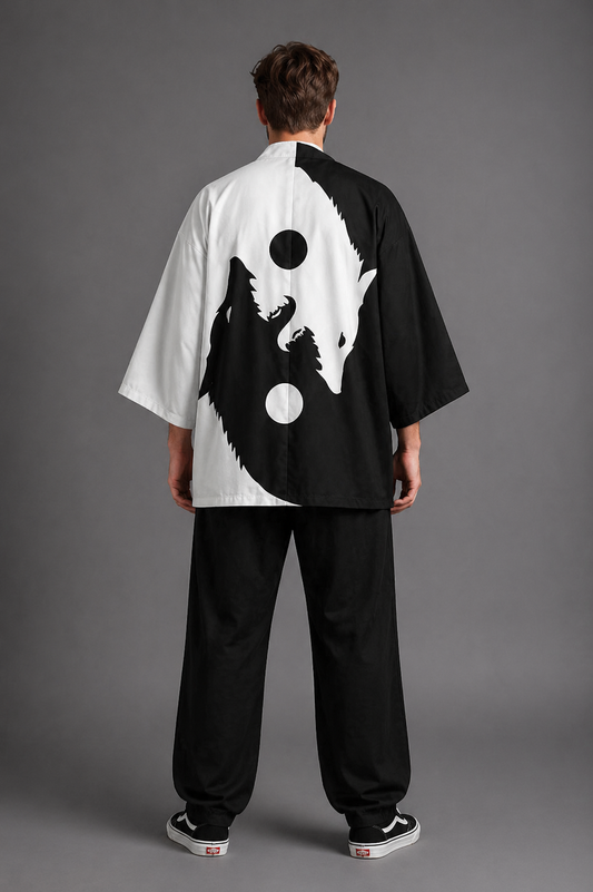 Veste Kimono Relax Homme Loup