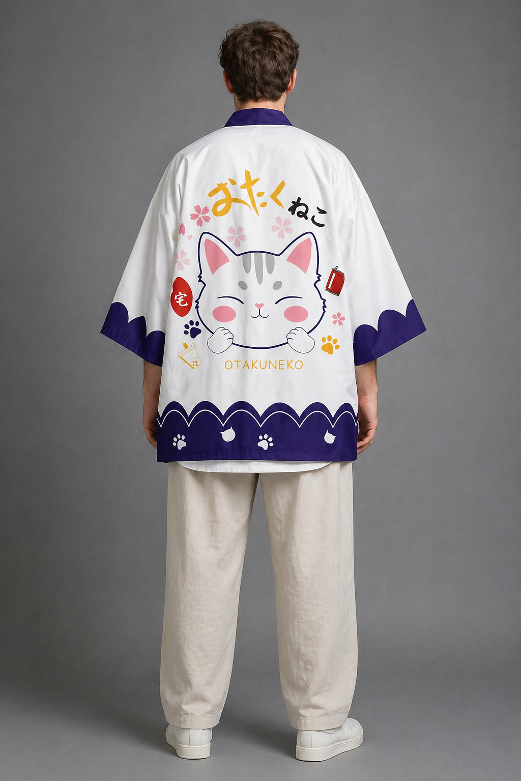 Veste Kimono Homme Satin Kawai