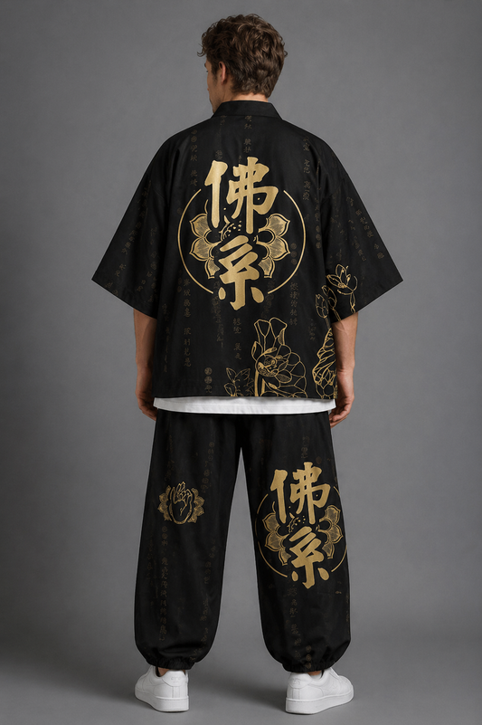 Ensemble Kimono et Pantalon Homme Lotus Or