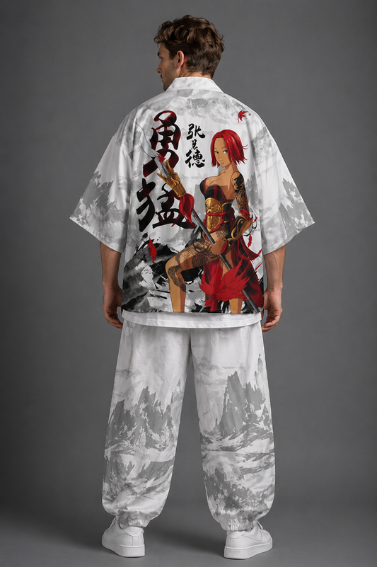 Ensemble Kimono et Pantalon Homme Blanc Guerrière