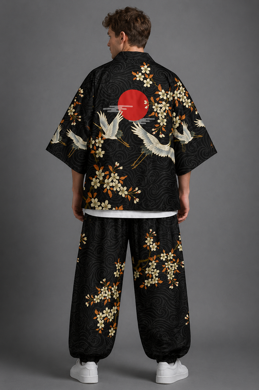 Ensemble Kimono et Pantalon Homme Lune Rouge