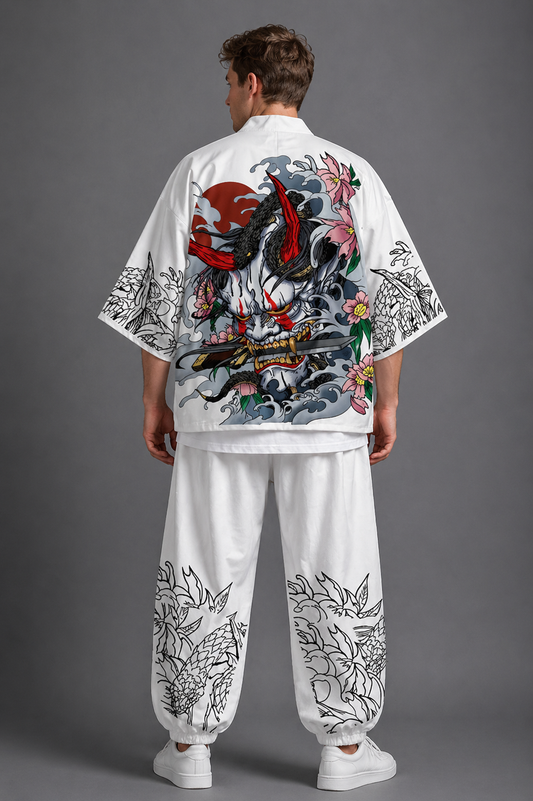 Ensemble Kimono et Pantalon Homme Shinigami Blanc
