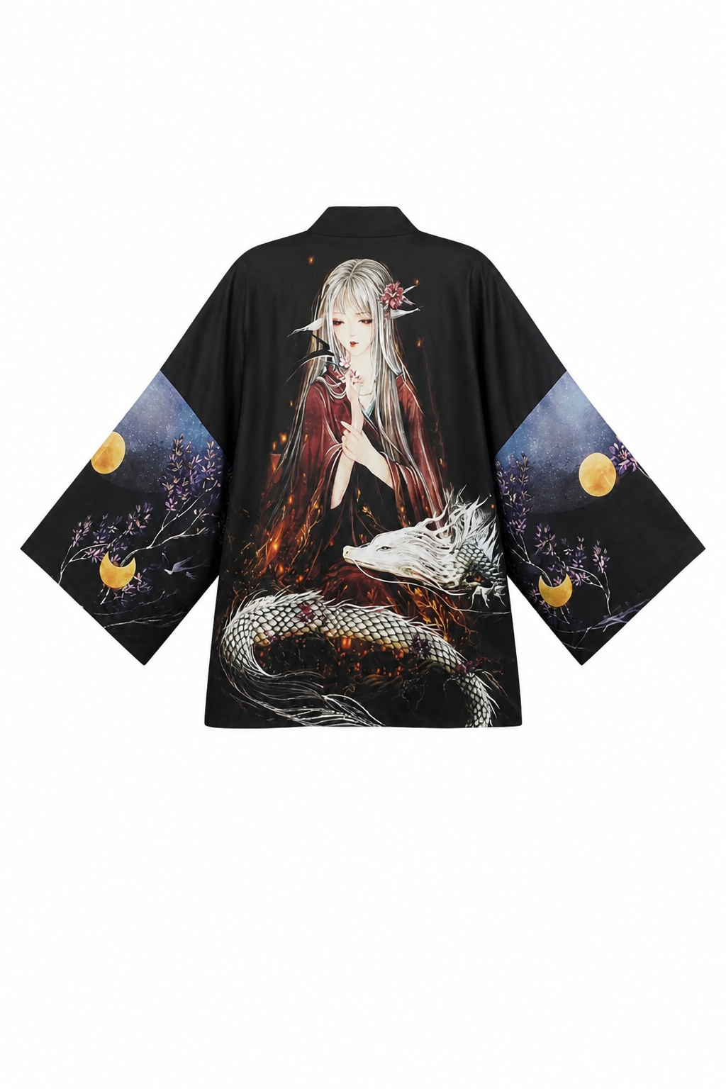 Veste Kimono Femme Satin Elf