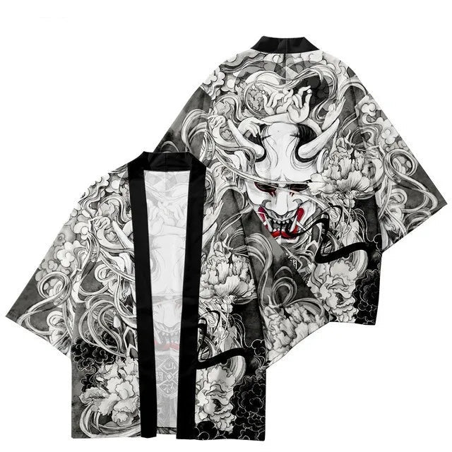 Veste Kimono Relax Garçon Oni Blanc