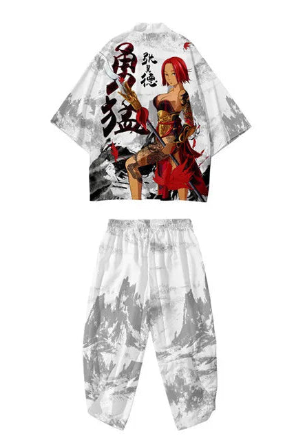 Ensemble Kimono et Pantalon Homme Blanc Guerrière