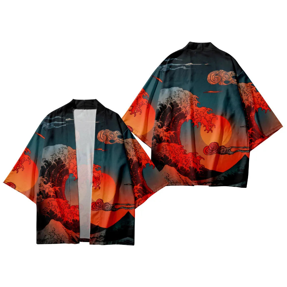 Veste Kimono Relax Homme Vague