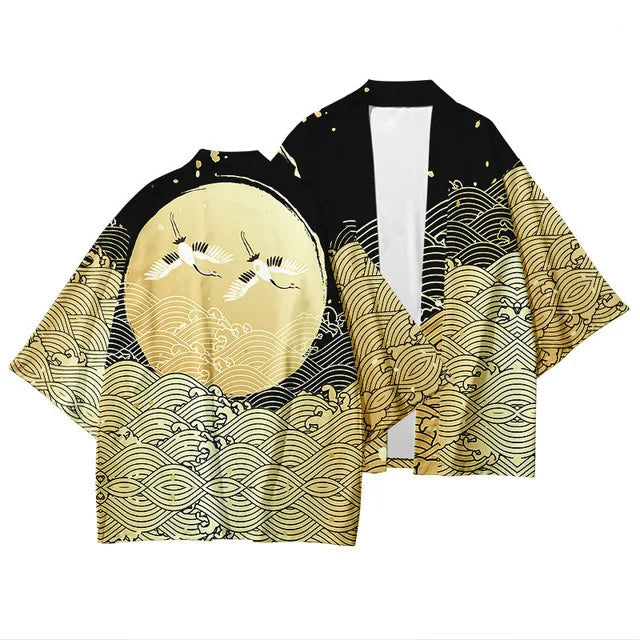 Veste Kimono Relax Garçon Lune et Grues