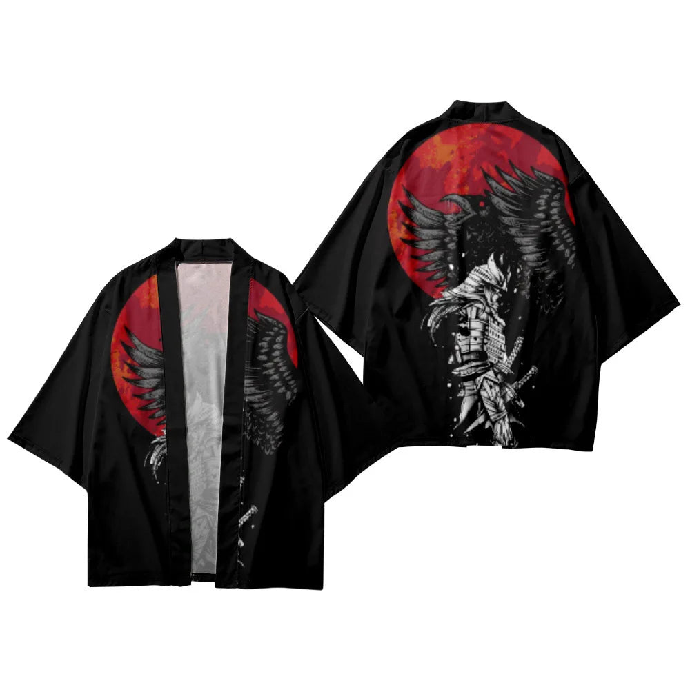 Veste Kimono Relax Homme Corbeau