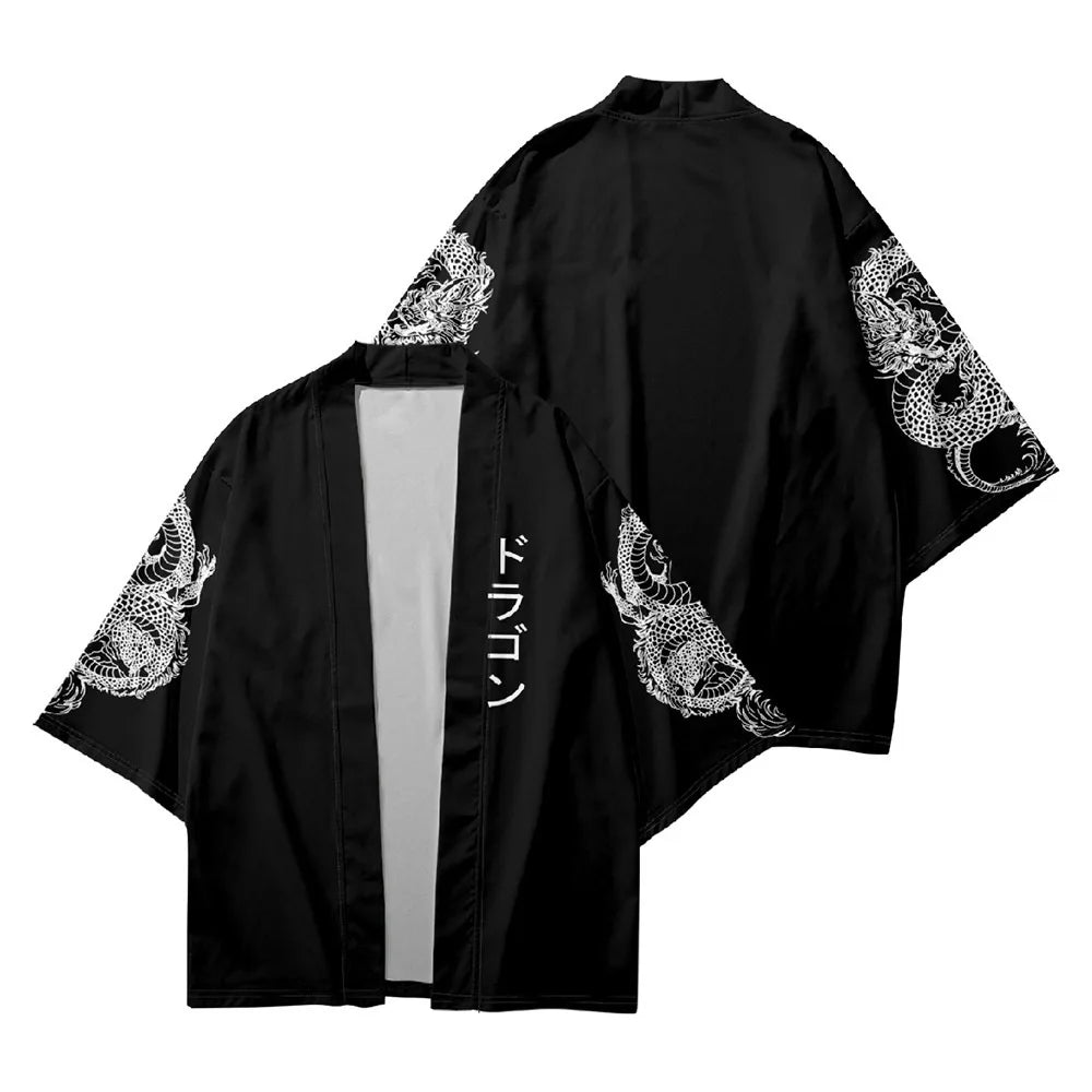 Veste Kimono Relax Homme Dragon
