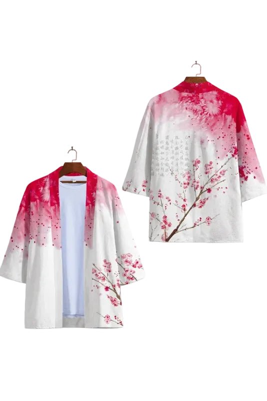 Veste Kimono Homme et Garcon Cerisier