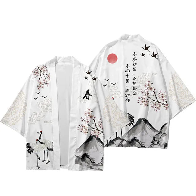 Veste Kimono Relax Garçon Blanc Fuji